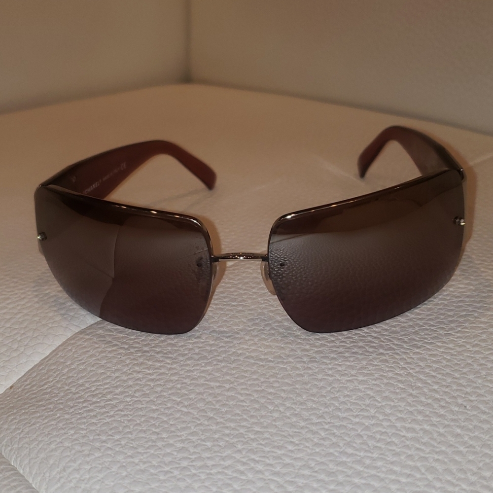 CHANEL Swarovski Crystals CC Logo Sunglasses